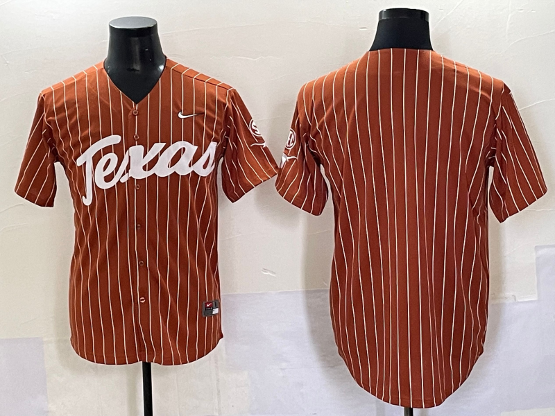 Men Texas Longhorns blank brown Nike joint Name NCAA 2025 Jersey style 1